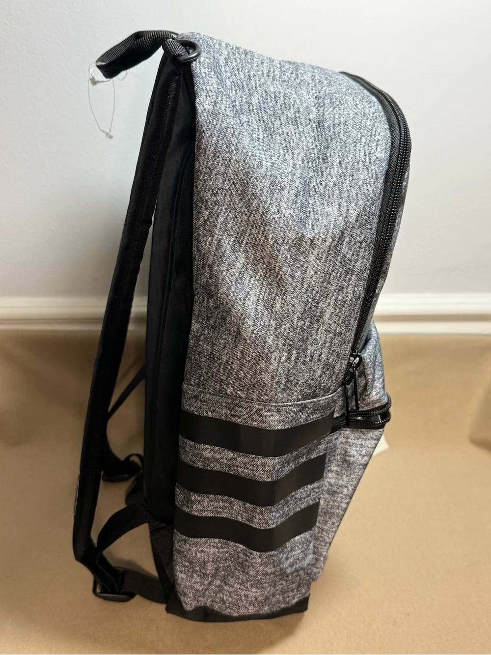 NWT adidas Gray Heather Youth Classic Backpack with Bold Logo